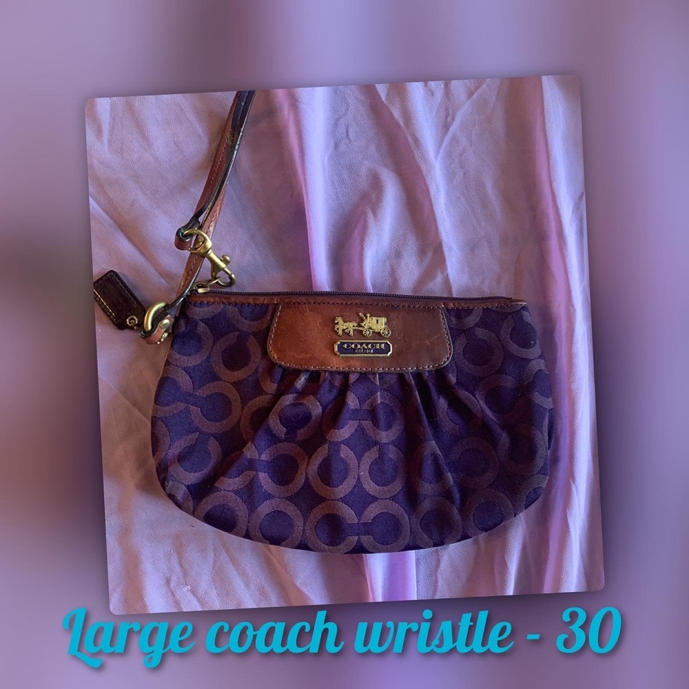Large coach wristlet